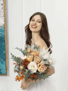 Wedding bouquet Orange bridal bouquet Terracotta orange bouquet Rust wedding bouquet Fall wedding bouquet