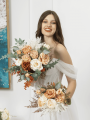 Bridesmaids bouquet, Wedding bouquet, Orange bridal bouquet, Terracotta orange bouquet, Rust wedding bouquet, Fall wedding bouquet
