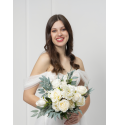 Wedding bouquet, Bridal bouquet, White wedding bouquet, Eucalyptus wedding bouquet, Bridesmaids bouquet, White bridal bouquet