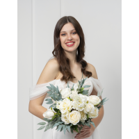 Wedding bouquet, Bridal bouquet, White wedding bouquet, Eucalyptus wedding bouquet, Bridesmaids bouquet, White bridal bouquet