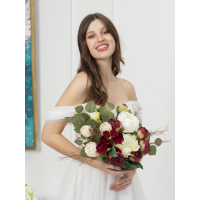 Wedding bouquet, Burgundy bouquet Bridal bouquet Bridesmaids Burgundy wedding bouquet